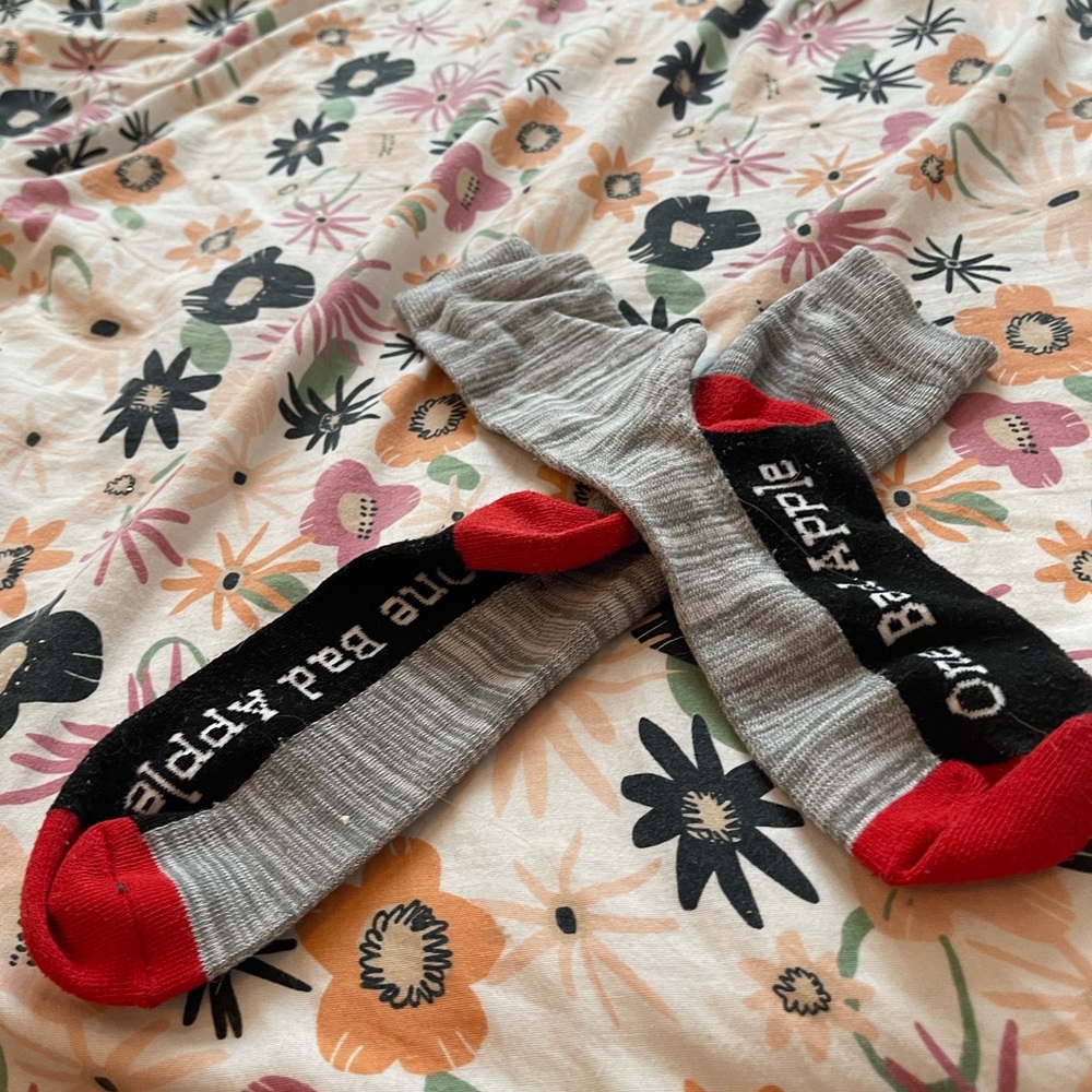Worn and used women’s socks